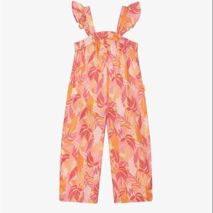 Tutto Piccolo Floral Pink and Orange Kids Jumpsuit